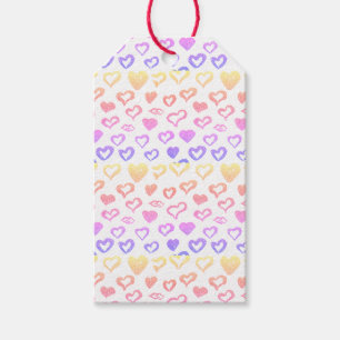 Étiquettes-cadeau Fun Girly Rainbow Parties scintillant Hearts Lips