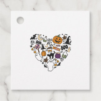 Étiquettes Cadeau Fun Halloween Designs Halloween Coeur Halloween