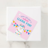 Étiquettes Cadeau Fun Llama rose entier fête d'anniversaire (En situation)