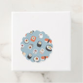 Étiquettes Cadeau Fun Sushi Nigiri Maki Roll Japonais Motif alimenta (En situation)