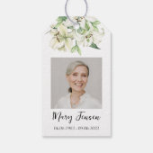 Étiquettes-cadeau Funérailles commémoratives des paquets de graines (Dos)