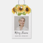 Étiquettes-cadeau Funérailles commémoratives du paquet de graines de (Dos)