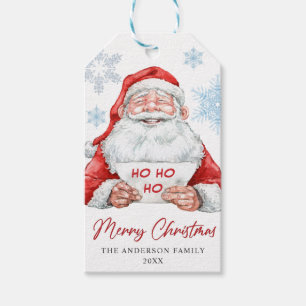 Étiquettes-cadeau Funky Santa Claus Ho Ho Ho Fête de Noël