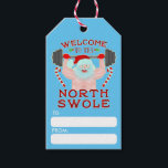 Étiquettes-cadeau Funny Christmas Santa Claus Swole Weightlifter<br><div class="desc">Vous ne trouverez plus le Père Noël en train de fouiller avec les biscuits. Cette année, il lève du poids au lieu de lunettes de lait. Ces étiquettes-cadeaux de vacances amusantes montrent un Père Noël mousseux et torse nu levant une cloche dans ses mains gaillées. Il est entouré d'orteils et...</div>