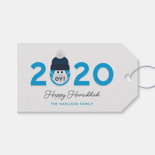 Étiquettes-cadeau Funny Hanoukka Holiday Custom 2020 (Devant (Horizontal))