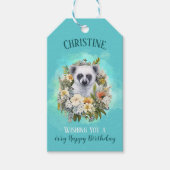 Étiquettes-cadeau Funny lemur thème tropical nom personnalisé (Devant)