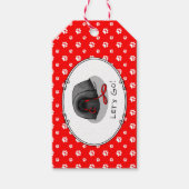 Étiquettes-cadeau Funny Let's Go! for a Walk Pekingese Dog (black) (Devant)