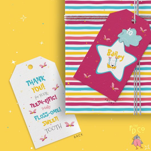 Étiquettes-cadeau Funny Magique Pop Couleur Rose Pop Pun dent