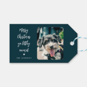 Étiquettes-cadeau Funny Pet Photo Joyeux Noël (Devant (Horizontal))