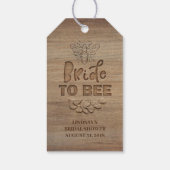 Étiquettes-cadeau Futur Mariée Rustique Mariage Shower (Dos)