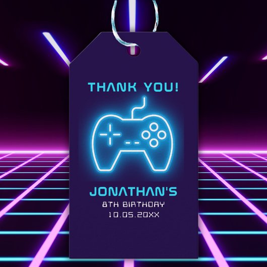 Étiquettes-cadeau Game on, Fun Birthday Boy