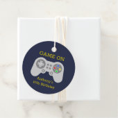 Étiquettes Cadeau Gamer moderne N'importe quel âge fête d'anniversai (En situation)