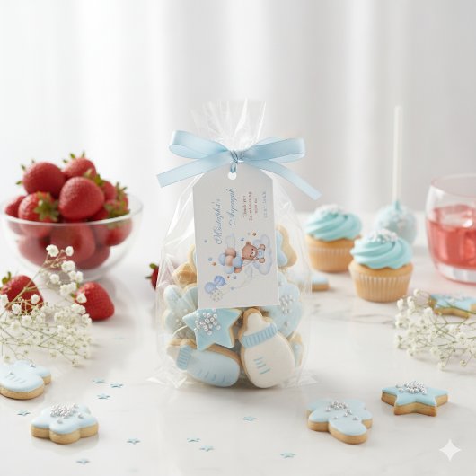 Étiquettes Cadeau Garçon Aqiqah Islamique Bleu