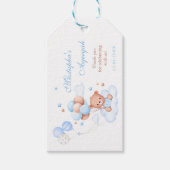 Étiquettes Cadeau Garçon Aqiqah Islamique Bleu (Devant)