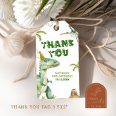 Étiquettes cadeau garçon dinosaure Three-Rex