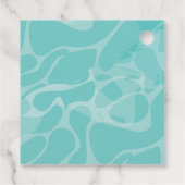 Étiquettes Cadeau Garçon Pool Party anniversaire requin merci (Dos)