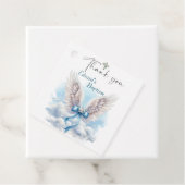 Étiquettes Cadeau Garçons Baptême Blue Cloud (En situation)
