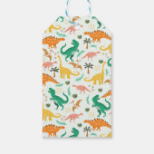 Étiquettes-cadeau Garçons Cute T-Rex Jungle Dinosaur Anniversaire Fa (Dos)