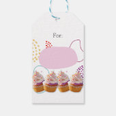 Étiquettes-cadeau Gâteau Cupcake Baking Anniversaire Enfants Fête Fa (Dos)