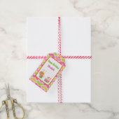 Étiquettes-cadeau Gâteau d'anniversaire avec Lion de fête Joyeux ann (Avec de la ficelle)