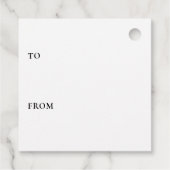 Étiquettes Cadeau Gâteau d'Anniversaire Blanc & Or Joyeux À De (Dos)