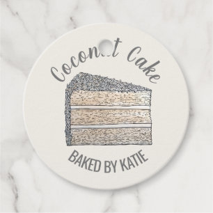 Étiquettes Cadeau Gâteau De Couche De Coco Sud Cuit Maison