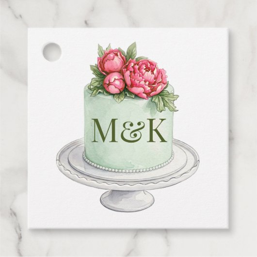 Étiquettes Cadeau Gâteau initial (Devant)