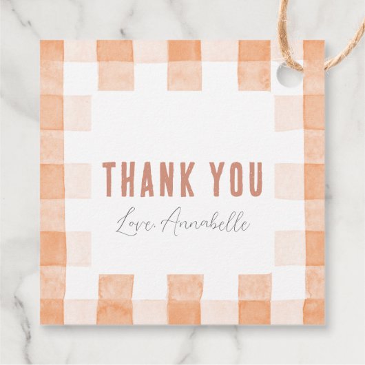 Étiquettes Cadeau gaufres Café Fruits Aquarelle Bébé Brunch (Dos)