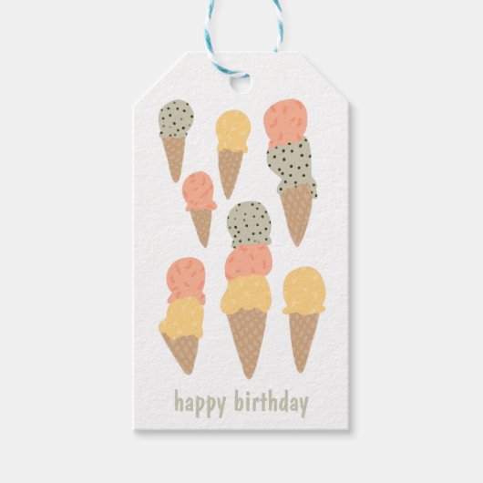 Étiquettes-cadeau Gelato sucré Mint Chip Mango Passionfruit CUSTOM (Devant)