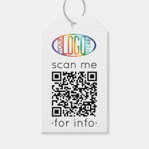 Étiquettes-cadeau Générateur de code QR & Logo d'entreprise Moderne