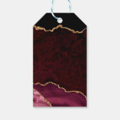 Étiquettes-cadeau Géode Gold Agate de Bourgogne Merci (Dos)