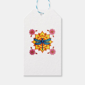 Étiquettes-cadeau Géométrie sacrée psychédélique Mandala Insecte Nat