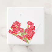 Étiquettes Cadeau Geraniums d'aquarelles rouges (En situation)