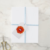 Étiquettes-cadeau Gerbera Daisy Monogramme initial (Avec de laficelle)