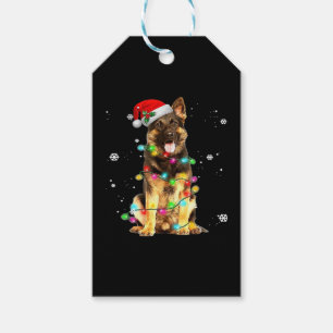 Étiquettes-cadeau German Shepherd Dog Tree Christmas Sweater Xmas Do