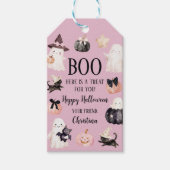 Étiquettes-cadeau Ghost mignonne Halloween Fille 1er anniversaire fê (Devant)