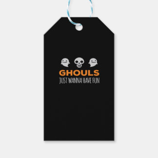 Étiquettes-cadeau Ghouls veut juste s'amuser Automne esthétique