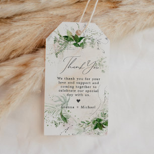 Étiquettes-cadeau GIANNA Boho Éthéré Remerciements de Mariage Verdoy