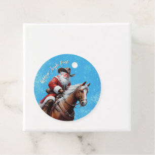 Étiquettes Cadeau Giddyup Jingle Horse Père Noël Noël Cadeau de Noël