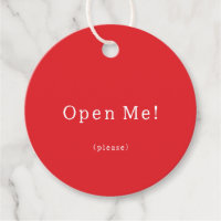 Gift Tag (jeu de caractères de 12 pcs) - Open Me P
