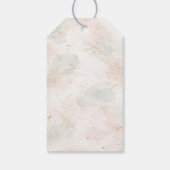 Étiquettes-cadeau Gilded Gold Sage & Blush Botanical Wedding  (Dos)