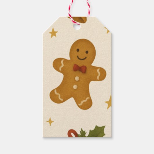 Étiquettes-cadeau Gingerbread & Bells Festive Gift Tag (Devant)