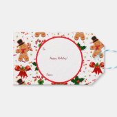 Étiquettes-cadeau Gingerbread Christmas Candy Ribbon (Devant (Horizontal))