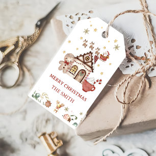 Étiquettes-cadeau Gingerbread Maison Noël Cookie Party Tags cadeaux