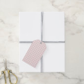 Étiquettes-cadeau Gingham Classique de printemps | Douce rose (Avec de la ficelle)