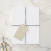 Étiquettes-cadeau Gingham Classique Début d'Automne | Blé Doré (Avec de la ficelle)
