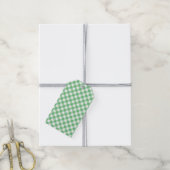 Étiquettes-cadeau Gingham Rétro Été Vert (Avec de la ficelle)