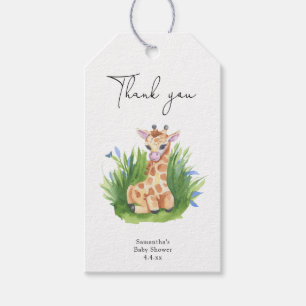 Étiquettes-cadeau Girafe - Cadeau de baby shower