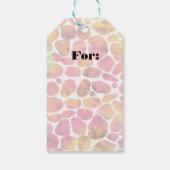 Étiquettes-cadeau Girafe en aquarelle Fête d'anniversaire (Dos)