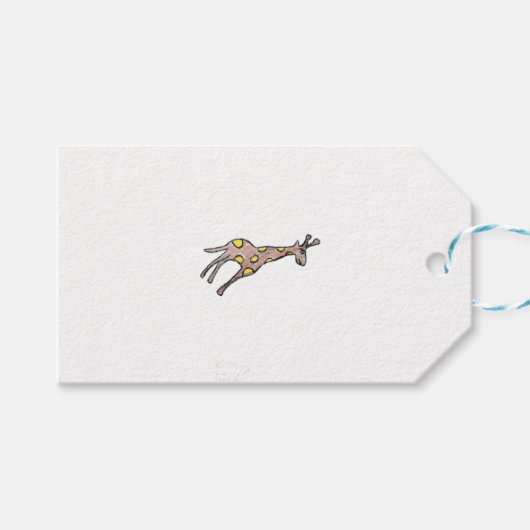 Étiquettes-cadeau Giraffe (Devant (Horizontal))